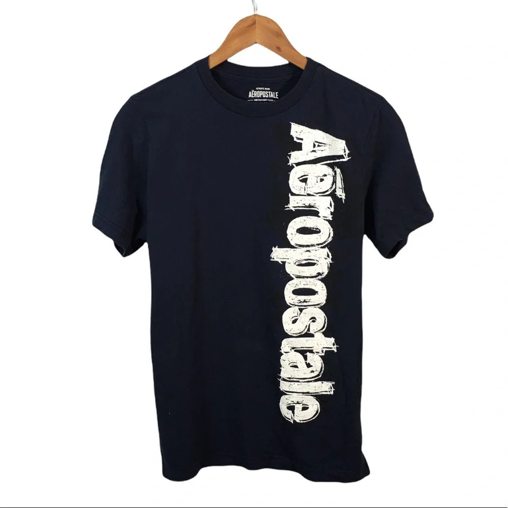 TS742 Mens Aeropostale Brand Spell Out Graphic T Shirt L